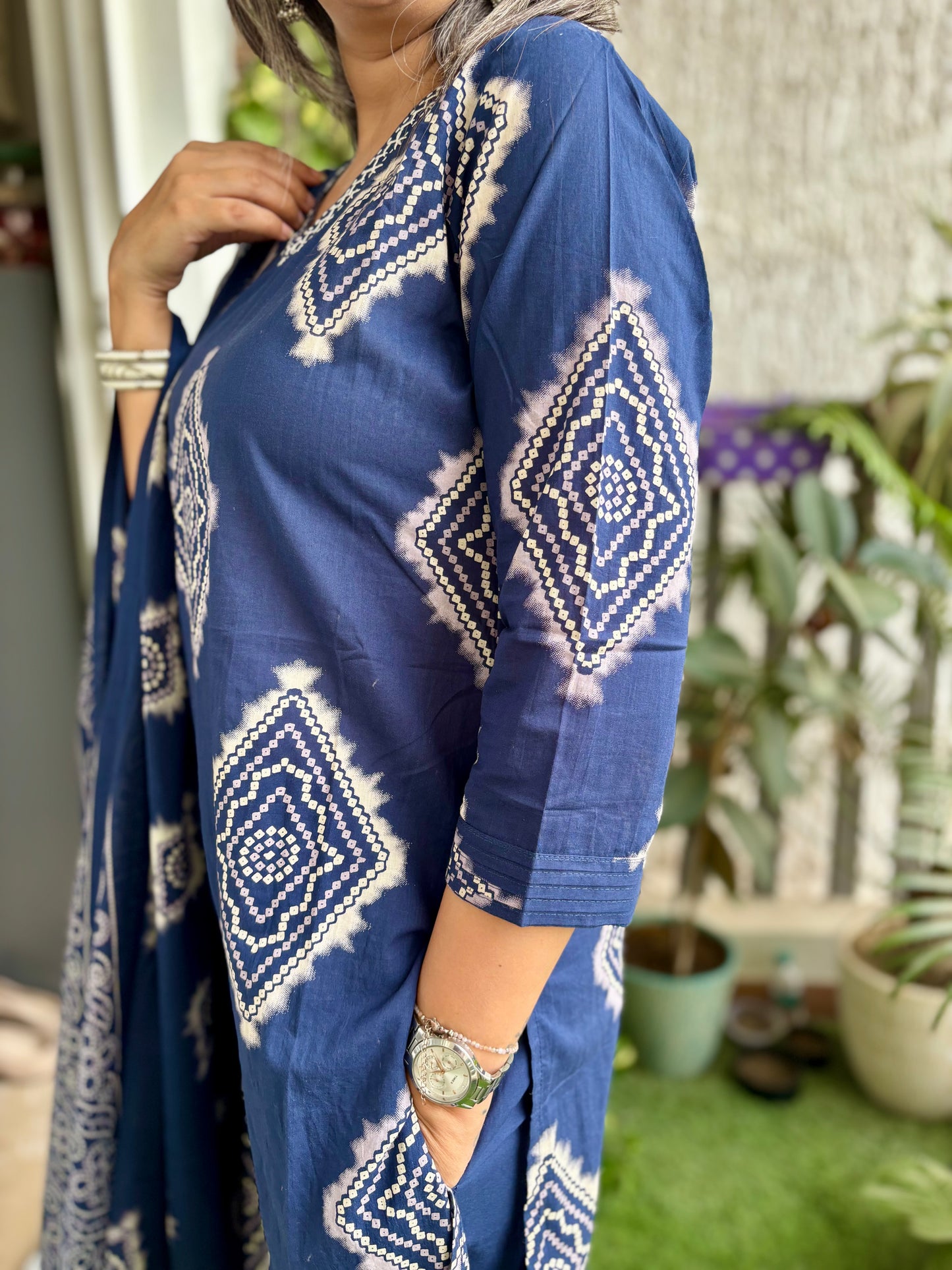 Blue Bandej Suit Set