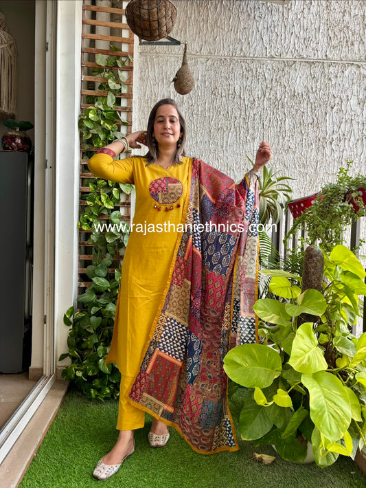 Yellow Designer Suit Set