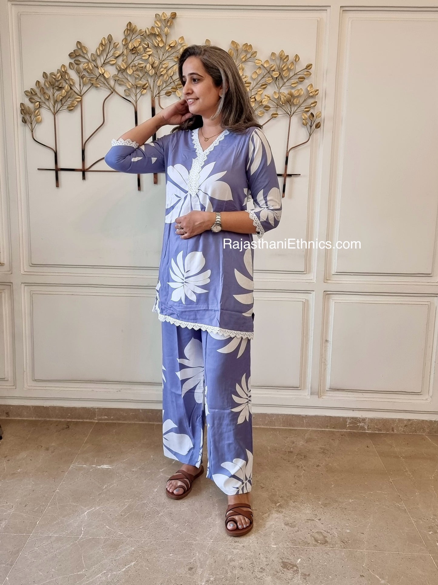 Grey Summer print co-ord set