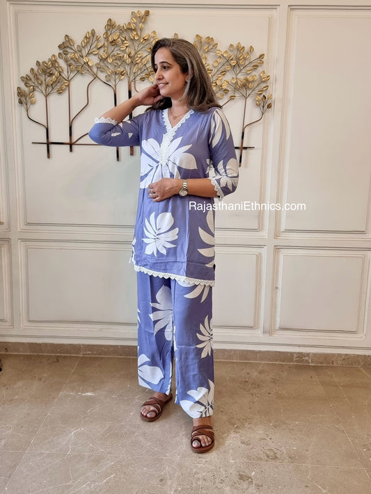 Grey Summer print co-ord set