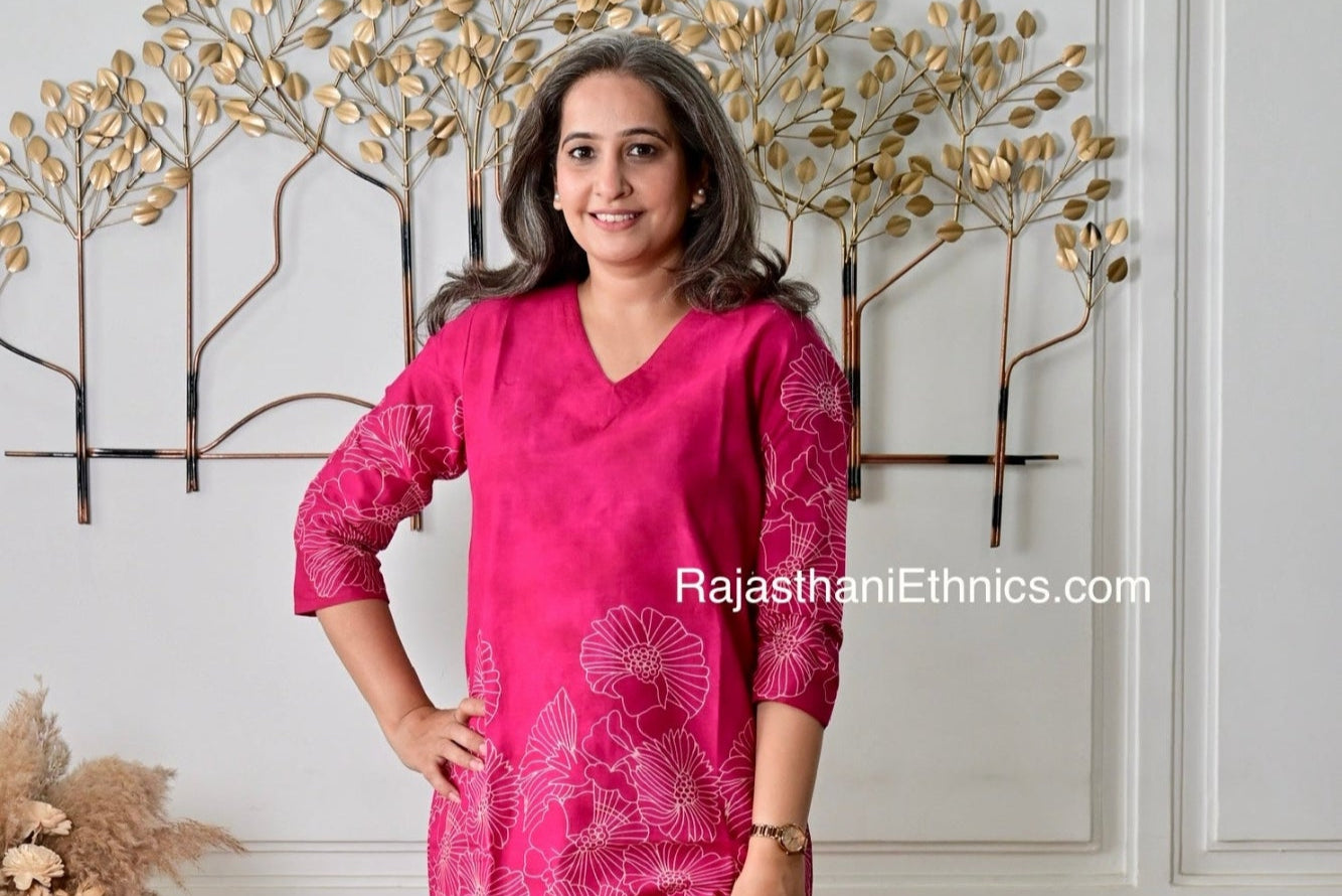 Magenta Kurta Set