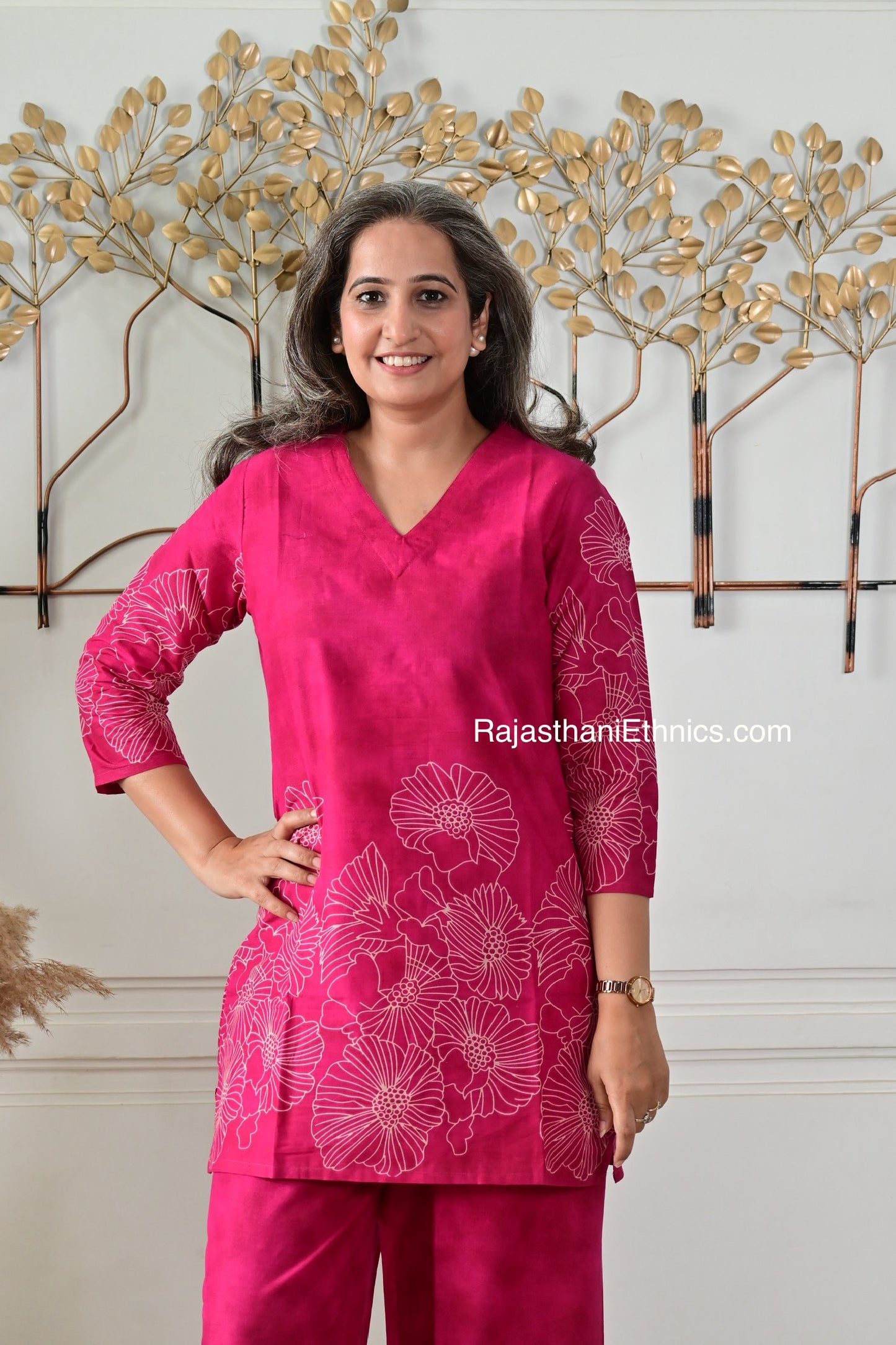 Magenta Kurta Set
