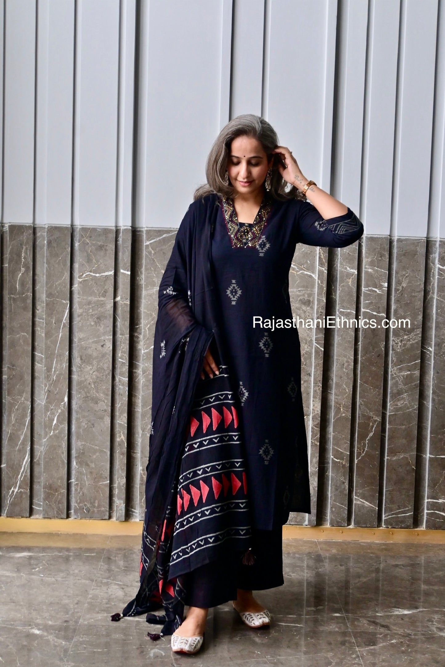 Black Ethnic Suit Set