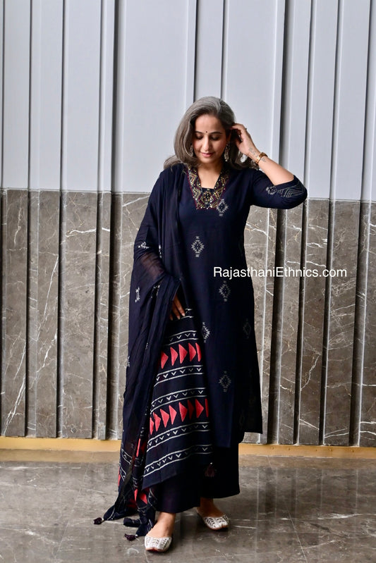 Black Ethnic Suit Set