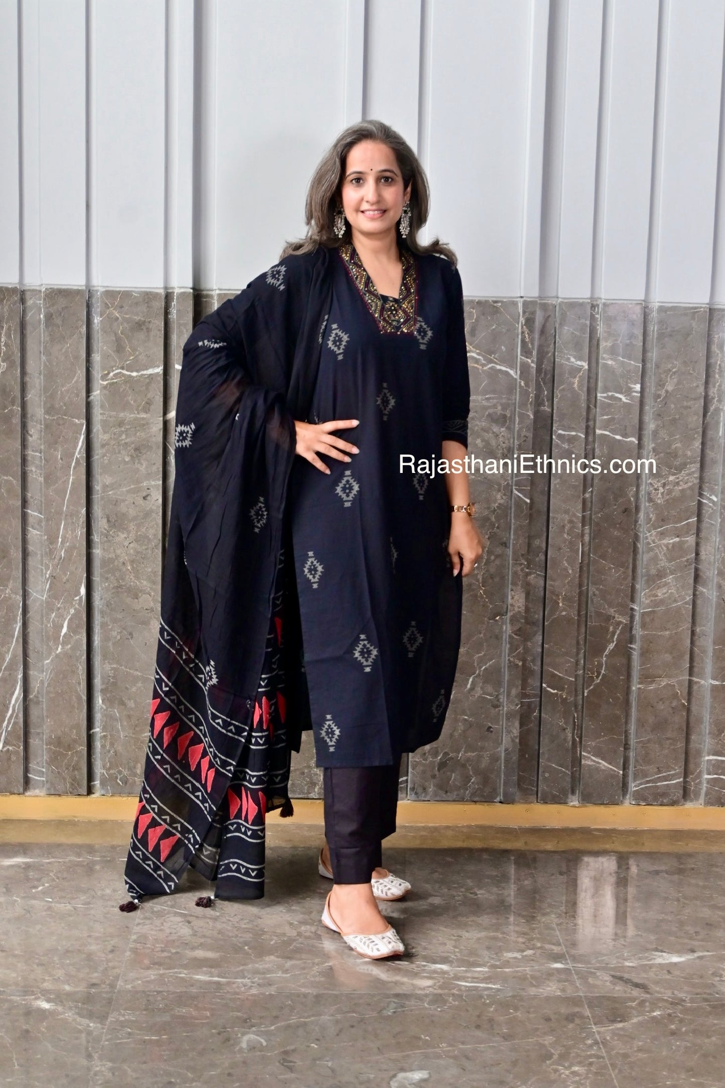 Black Ethnic Suit Set