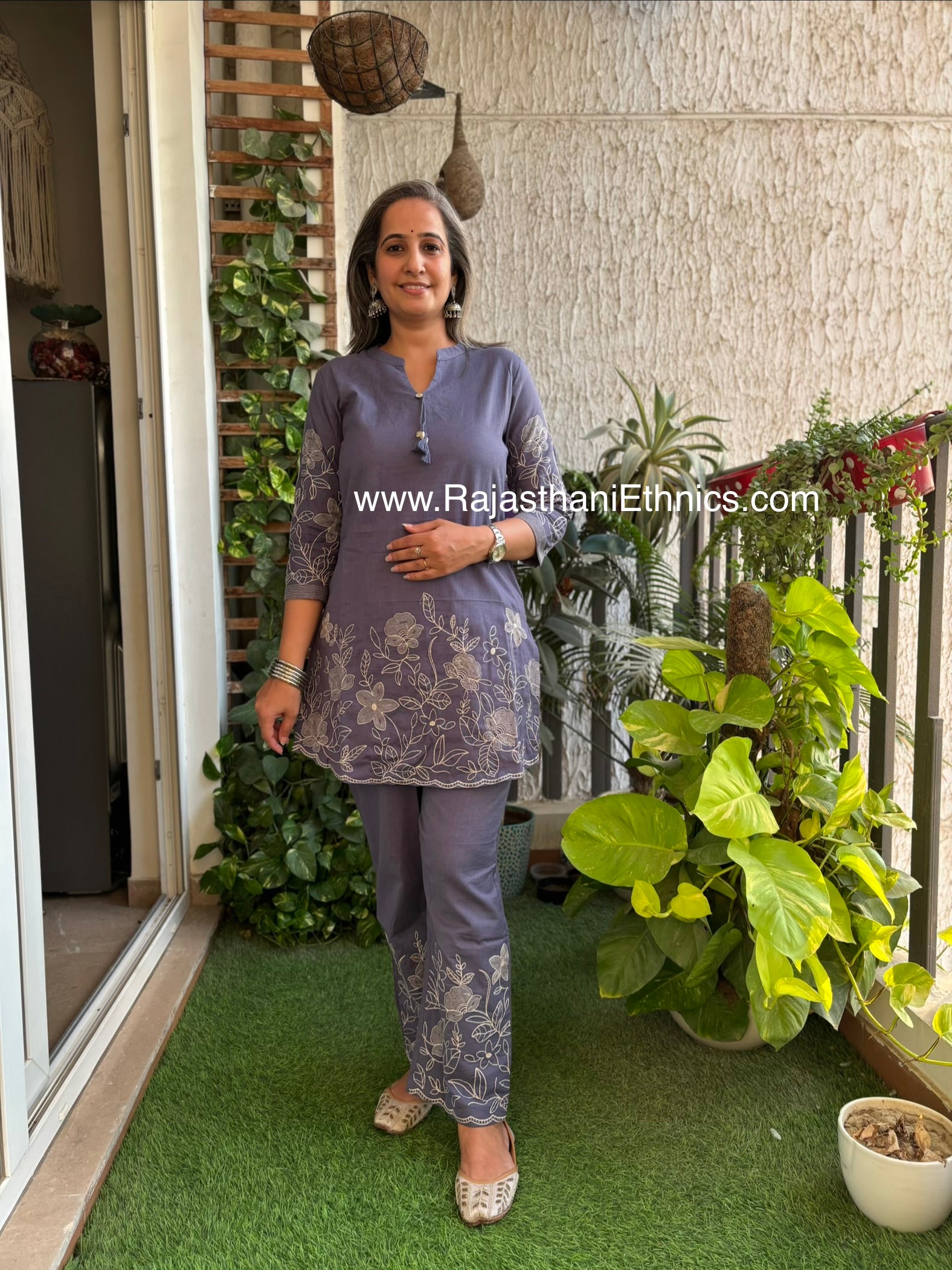 Hand Embroidery Co-Ord Set