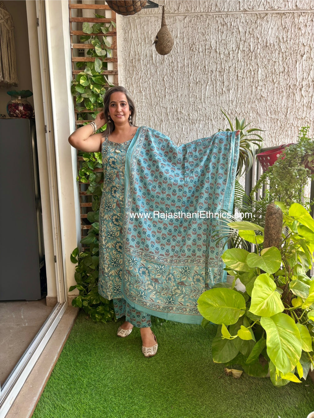 Blue Noodle Strap Suit Set