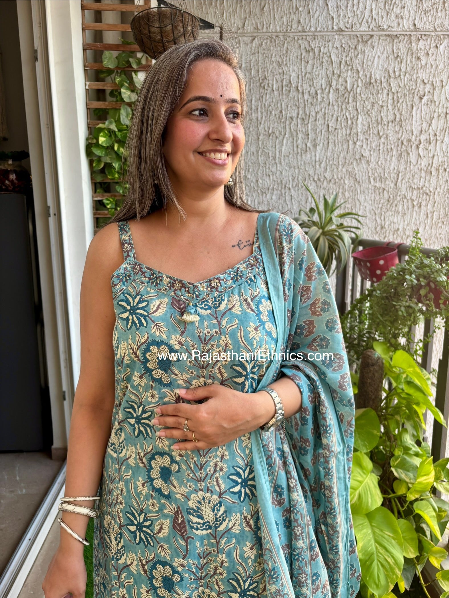 Blue Noodle Strap Suit Set