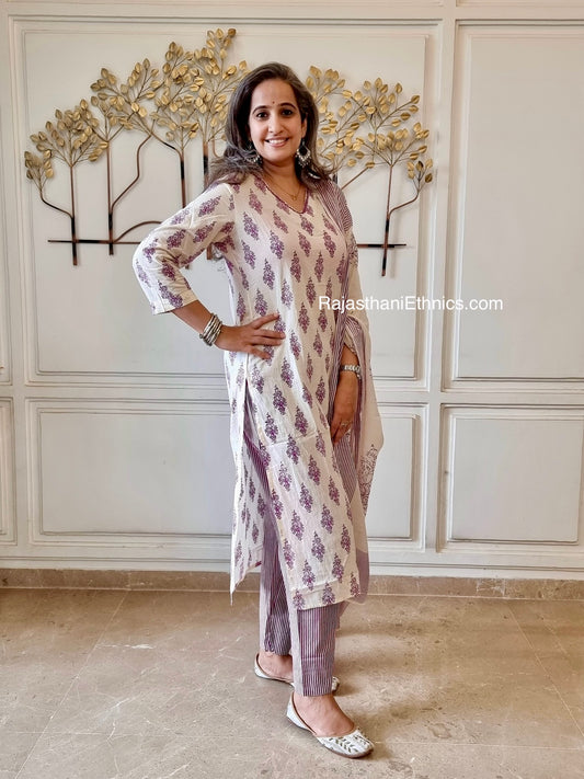 Mauve Kurti Set