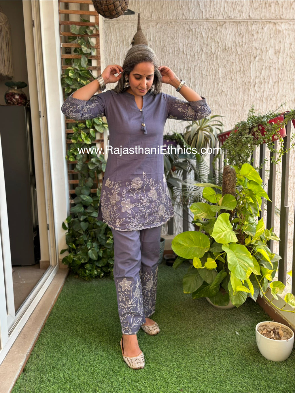 Hand Embroidery Co-Ord Set