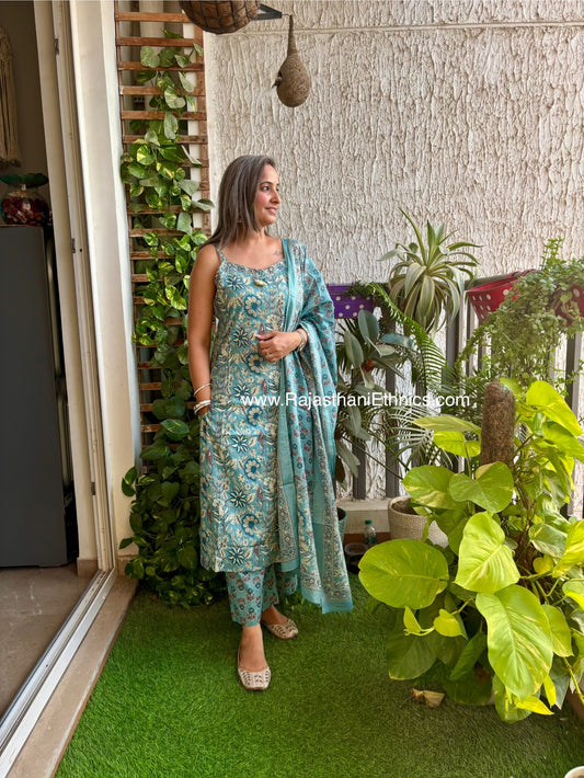 Blue Noodle Strap Suit Set