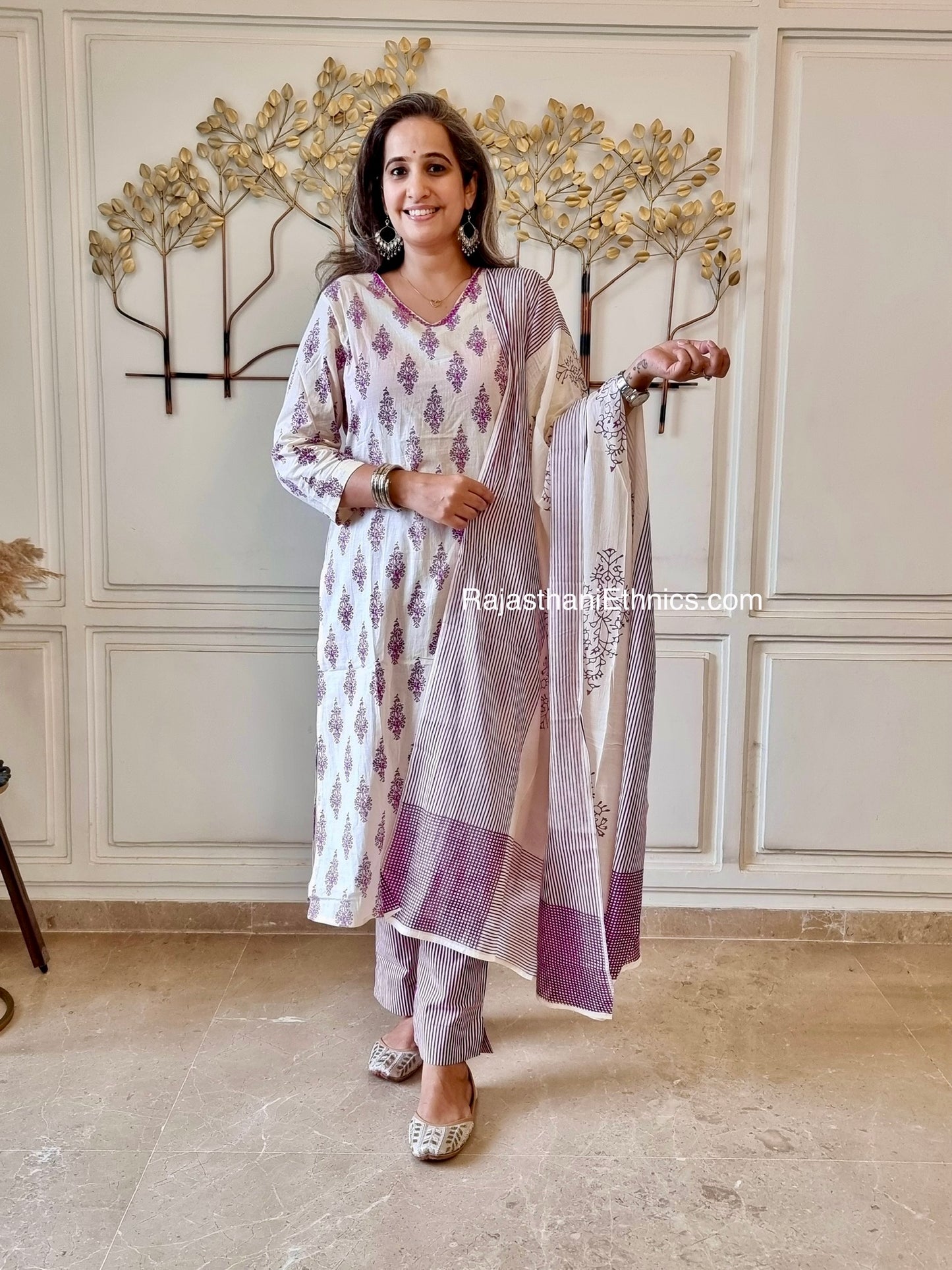 Mauve Kurti Set