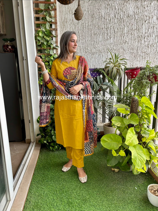 Yellow Designer Suit Set