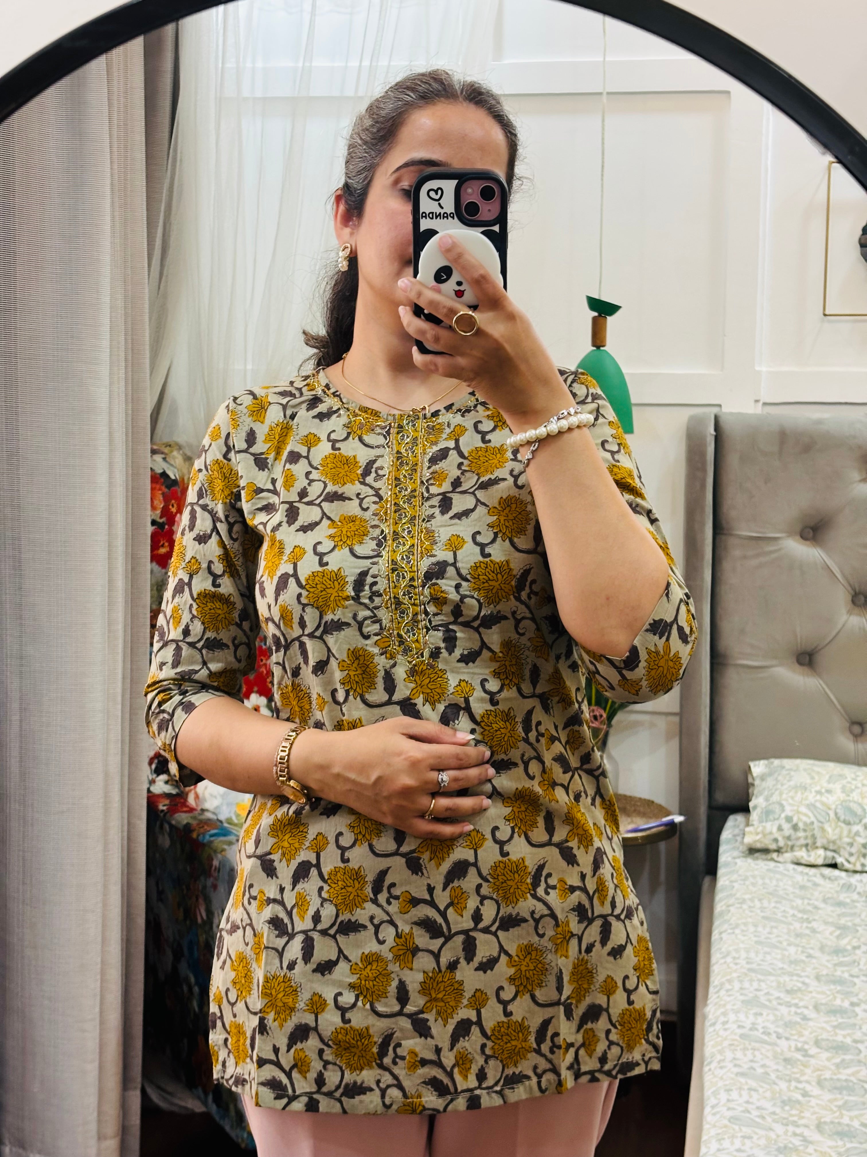 Mustard Short Kurti