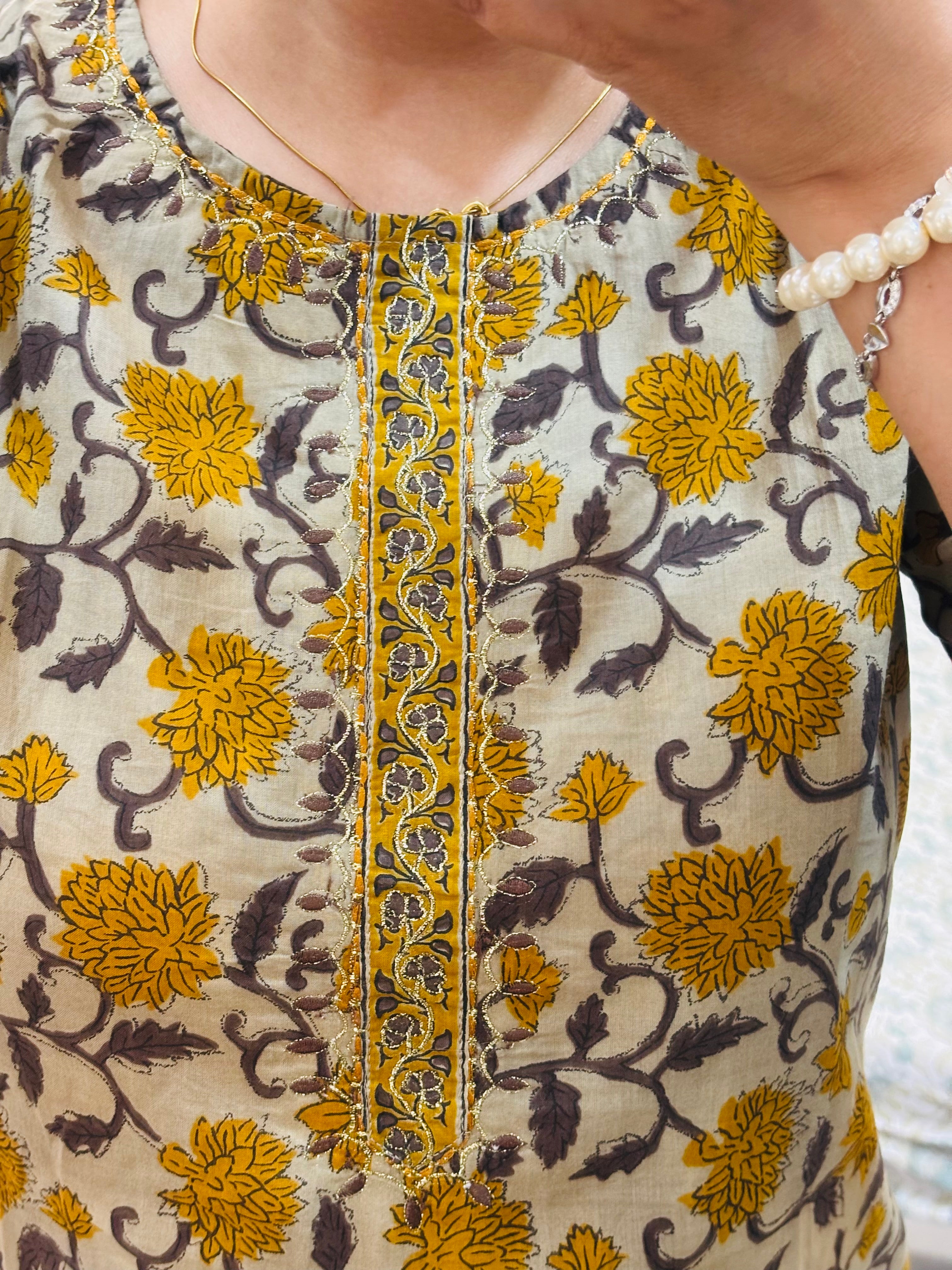 Mustard Short Kurti