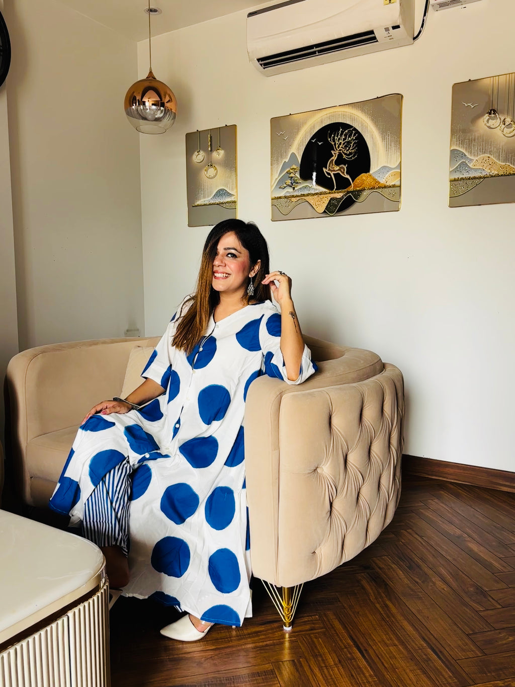 Polka Dot Premium Blue