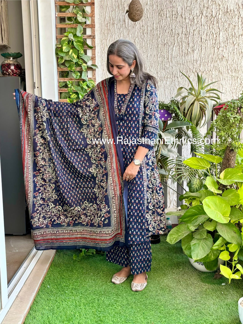 Blue Croatia Detailing Suit