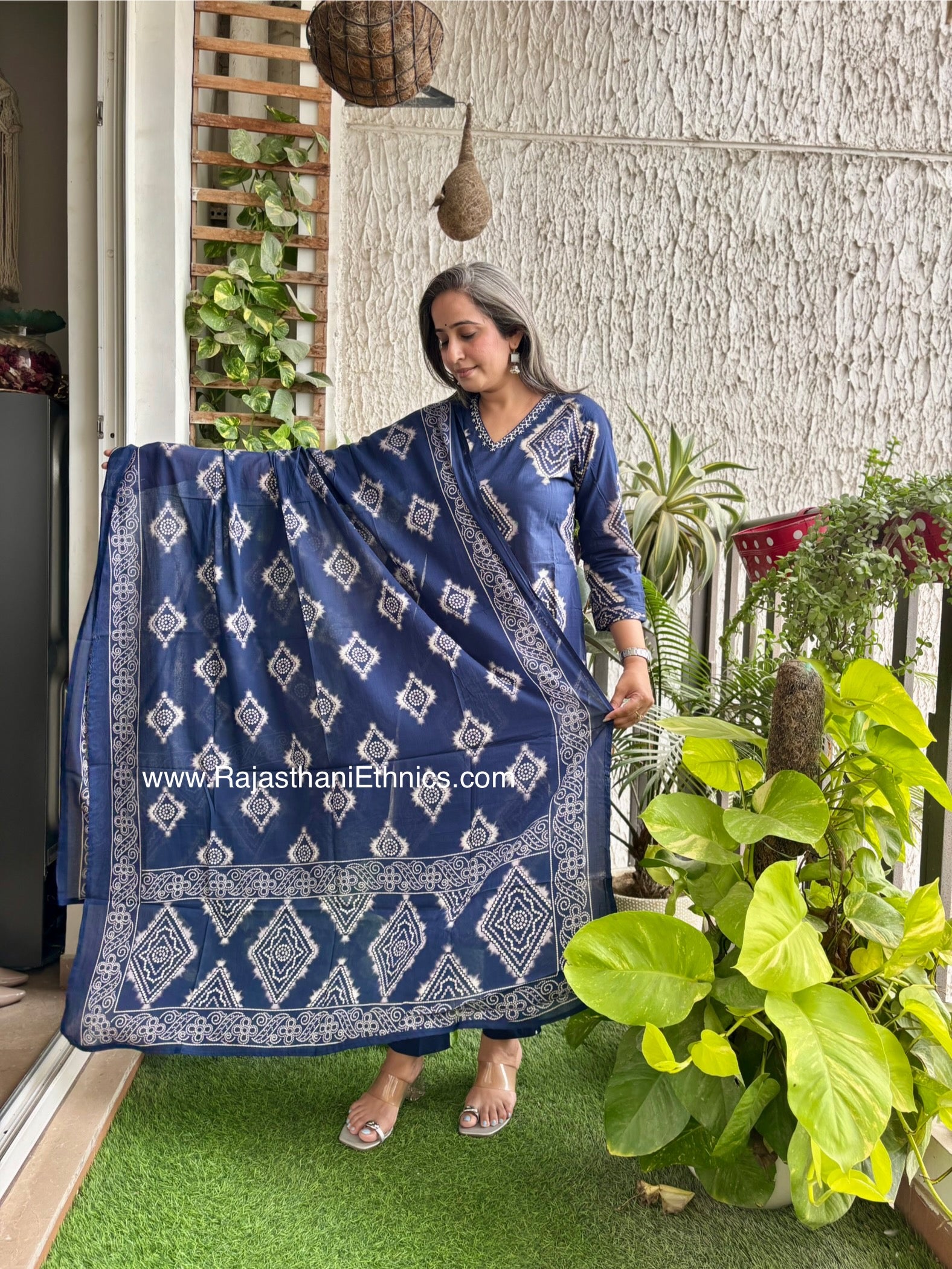 Blue Bandej Suit Set