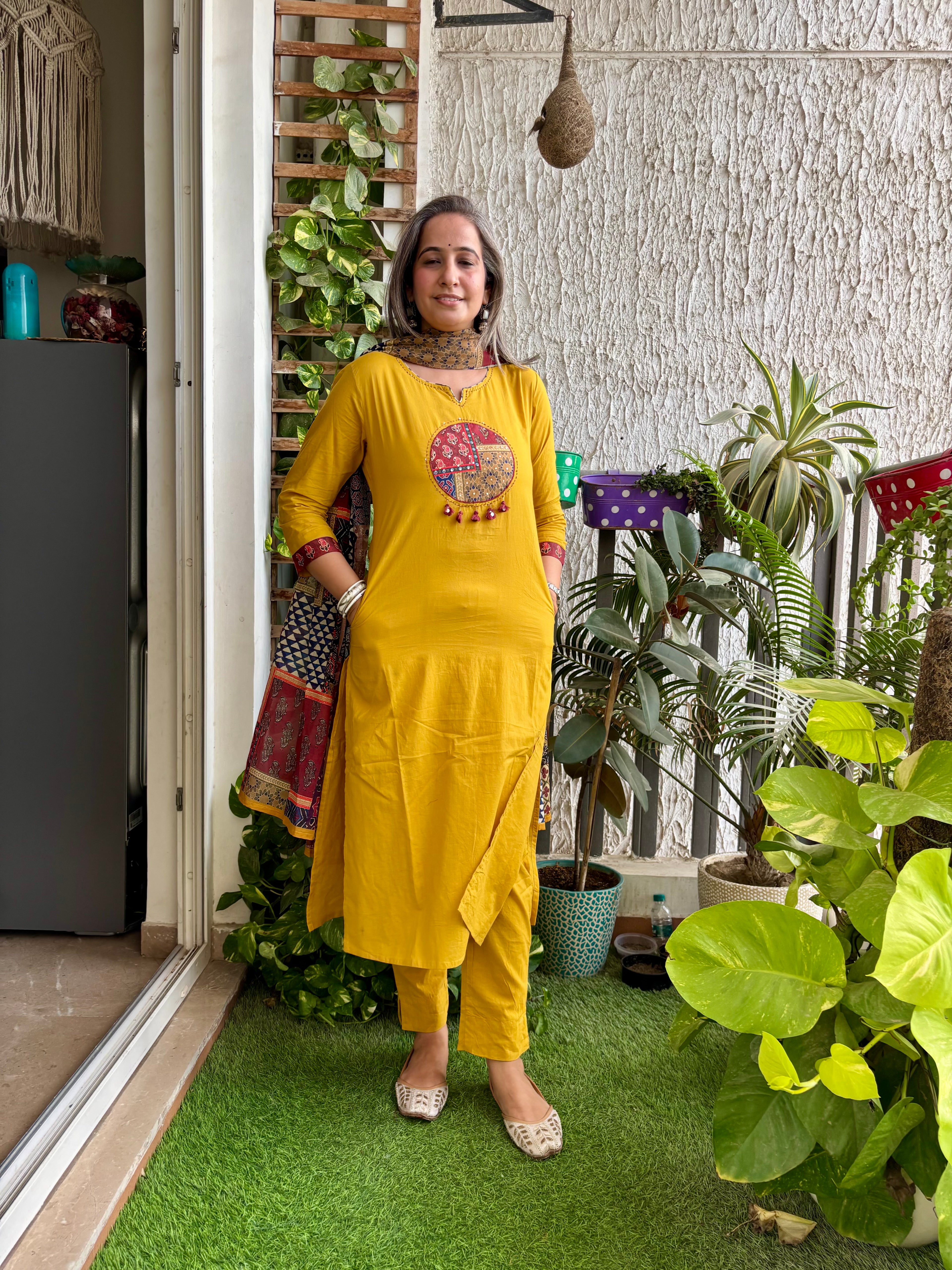 Yellow Designer Suit Set