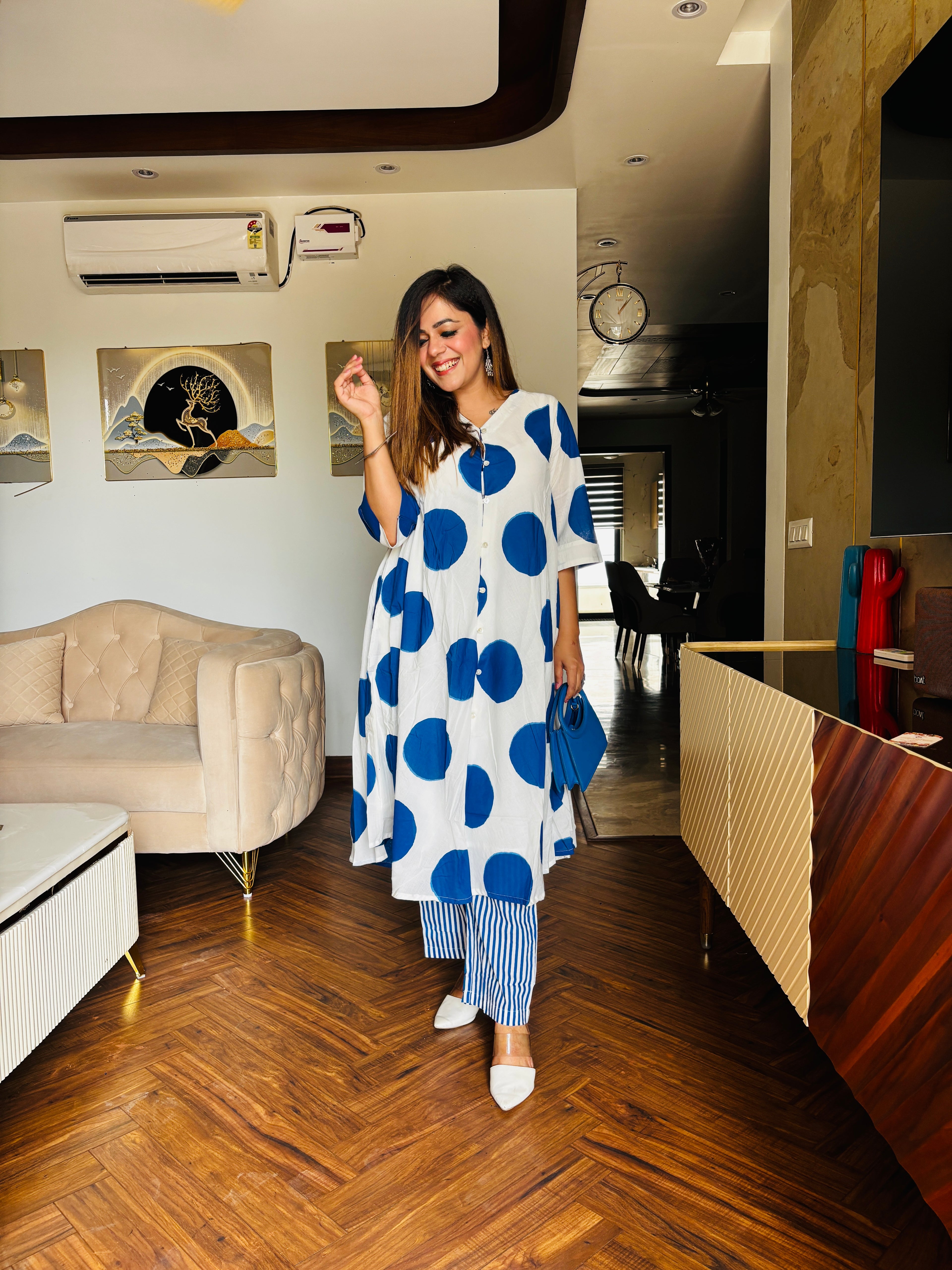 Polka Dot Premium Blue