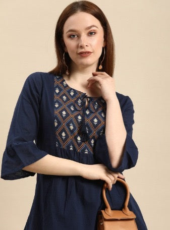 Blue Pure Cotton Top