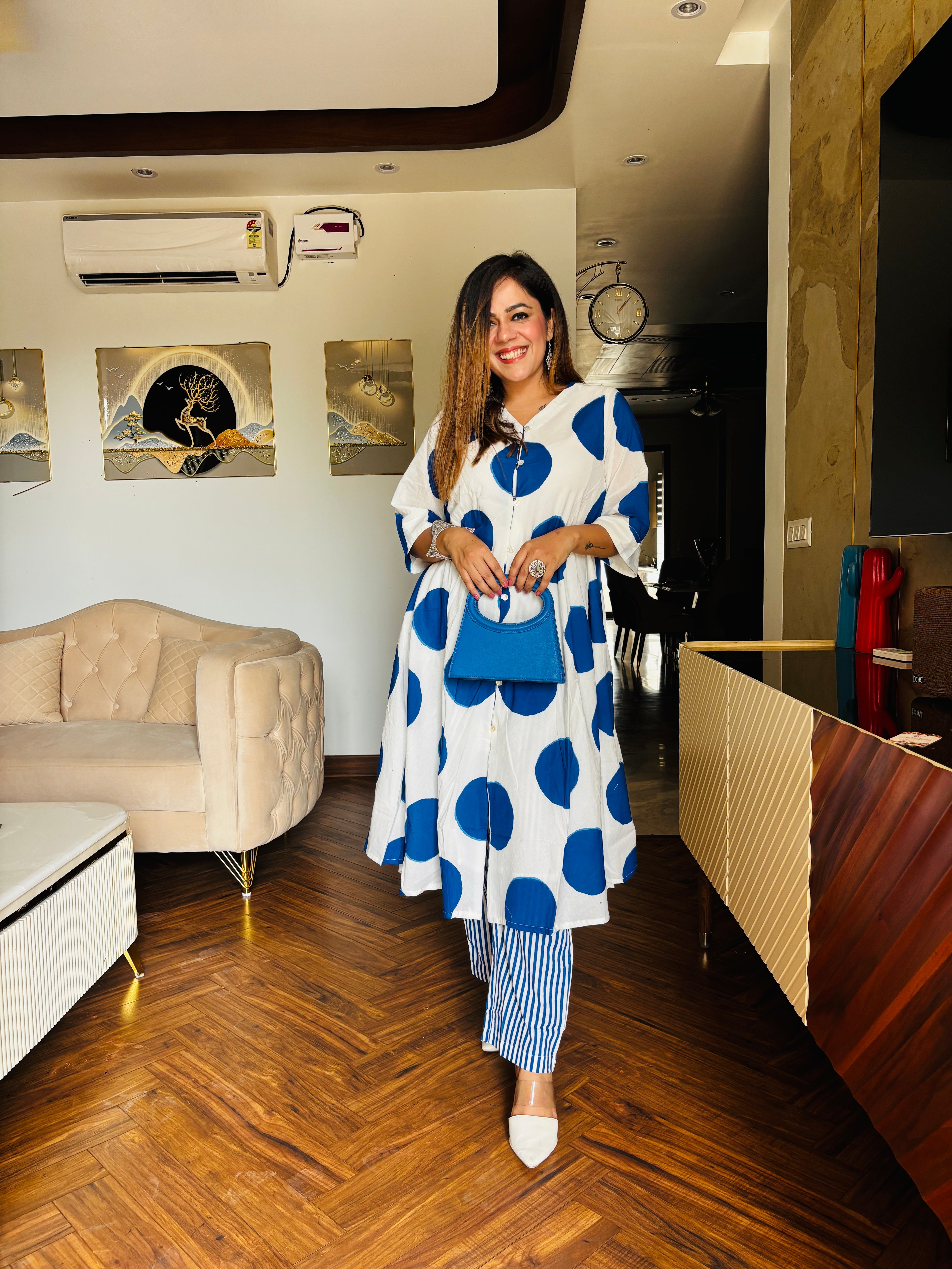 Polka Dot Premium Blue