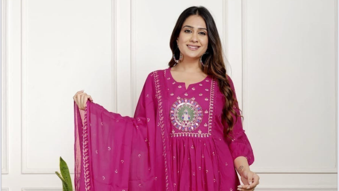 Peacock Print Festive Wear