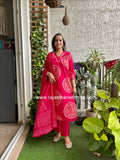 Magenta Bandhej Suit Set