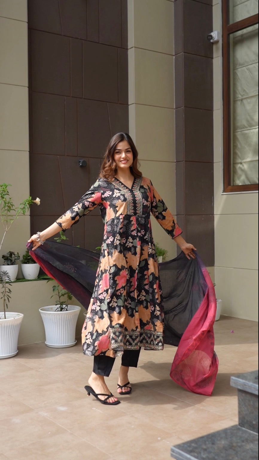 Multicolour Cotton Suit Set