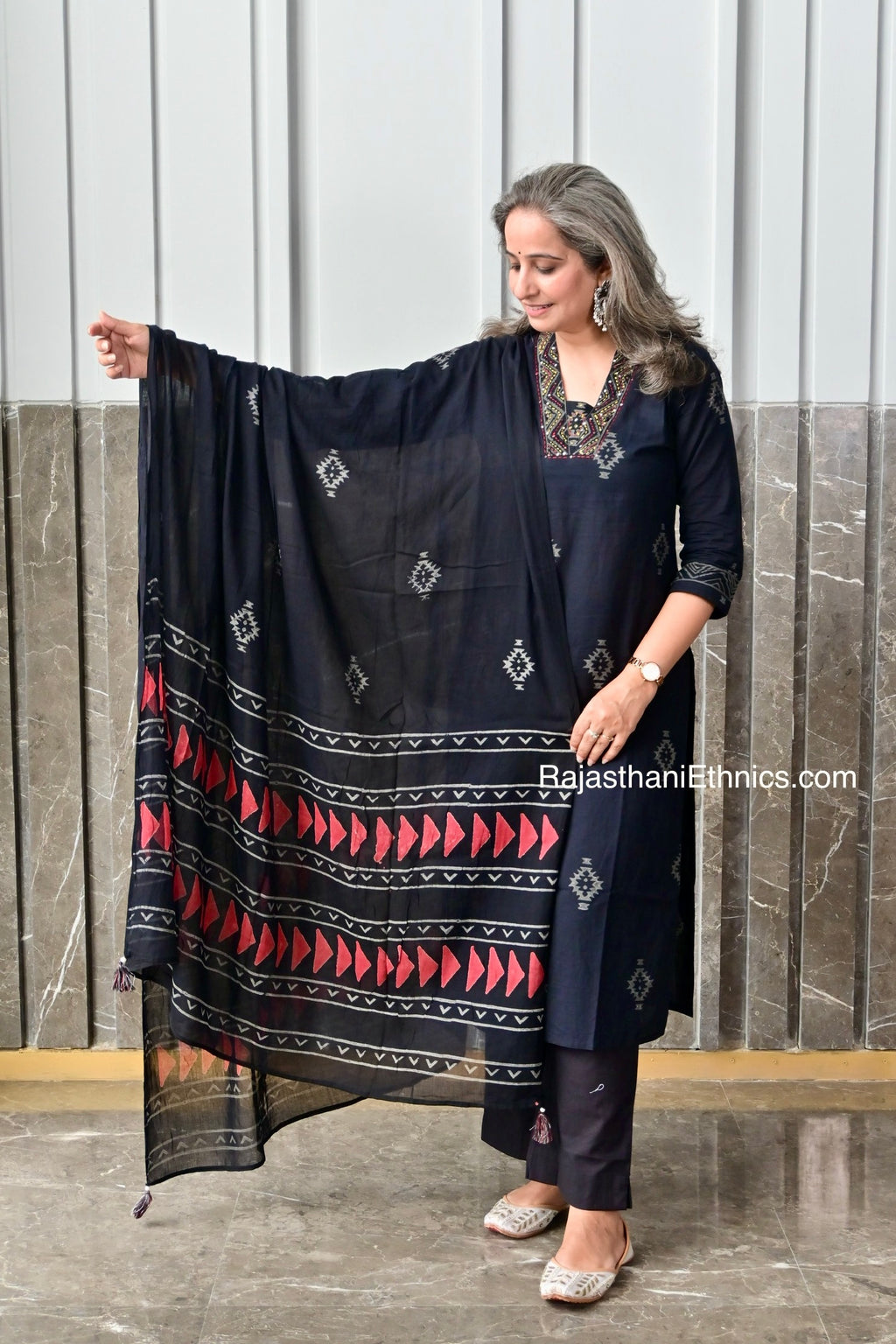 Black Ethnic Suit Set