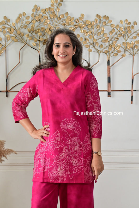 Magenta Kurta Set