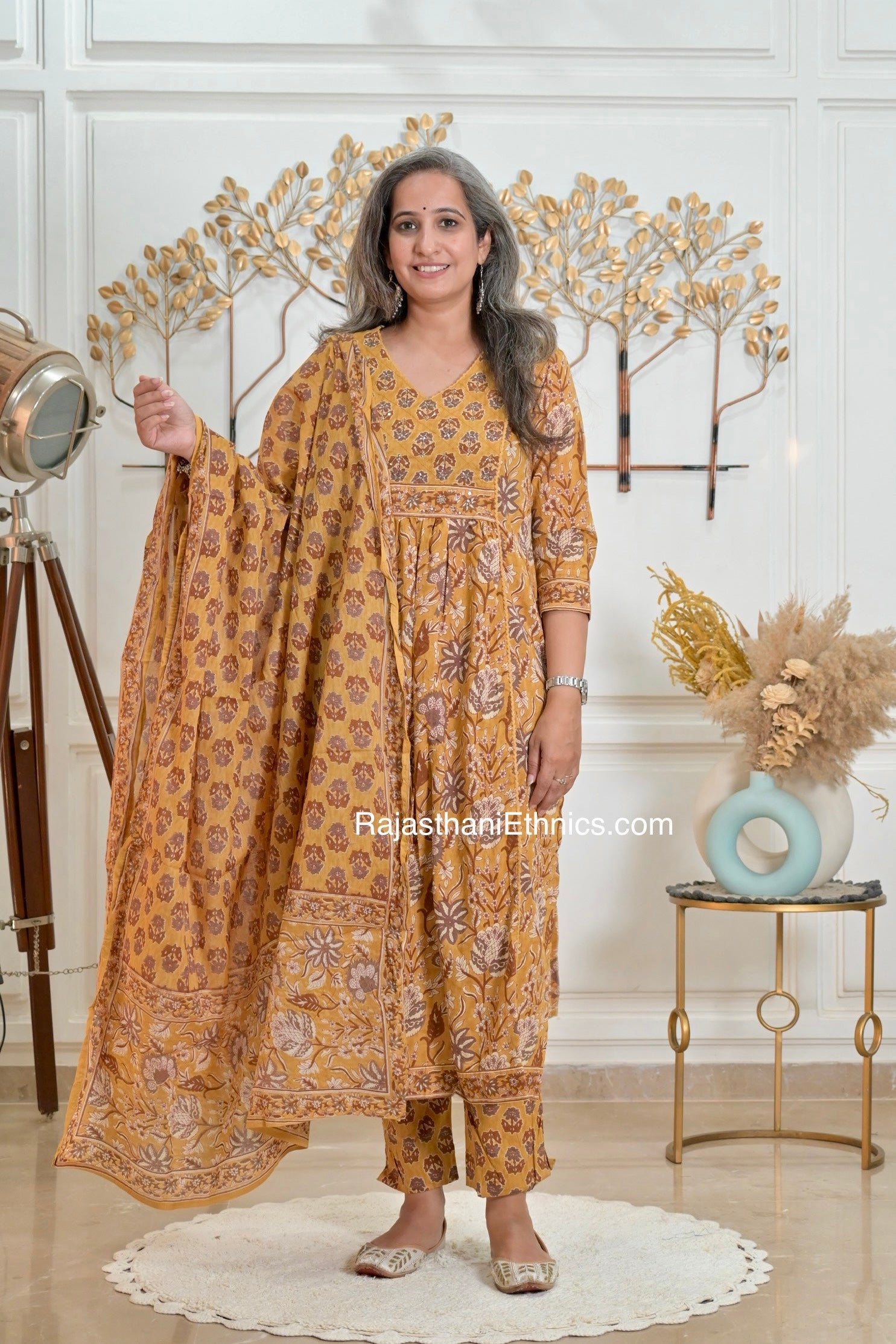 Traditional Rajasthani Printed Kurta Set