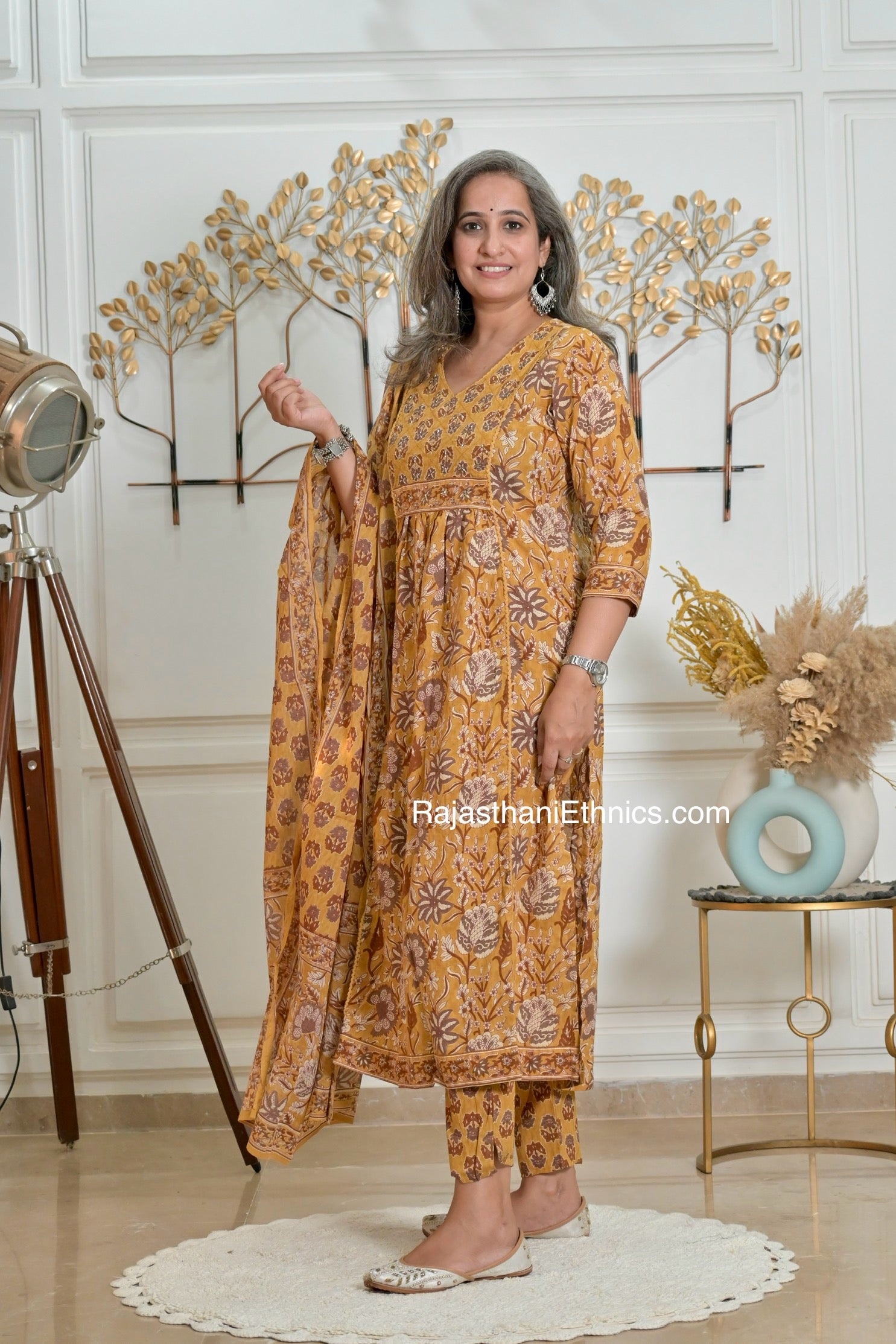 Traditional Rajasthani Printed Kurta Set