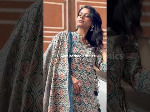 Ajrak Print Suit Set